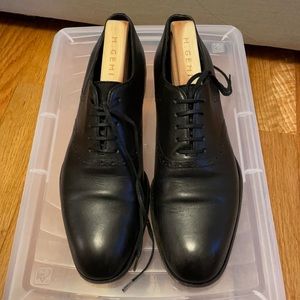 M.Gemi Black leather men’s shoes, size 8 UK 41